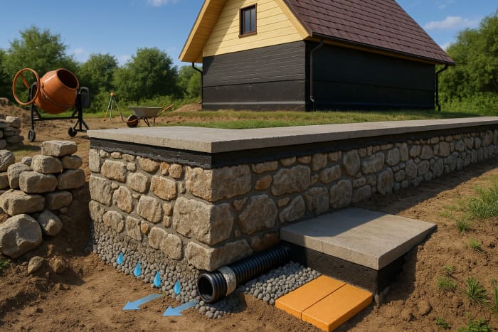 Преимущества бутового фундамента